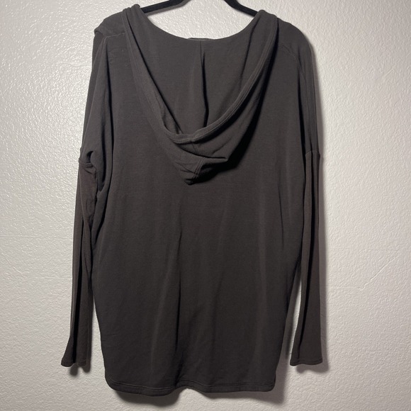 ATHLETA Purana Wrap Sweatshirt Oversized in Charcoal Grey Heather XXS - Picture 2 of 5